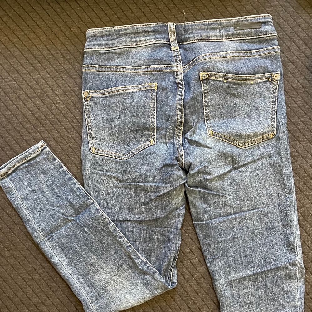 Pilcro High-Rise Fitted Jeans in Light Blue